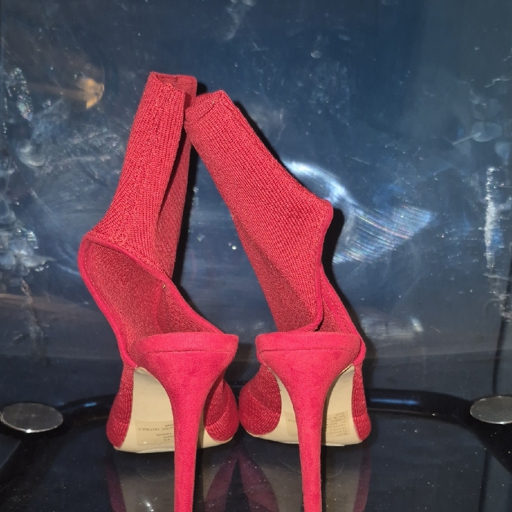 Steve Madden Red Open-Toe Heels - Picture 2 of 6